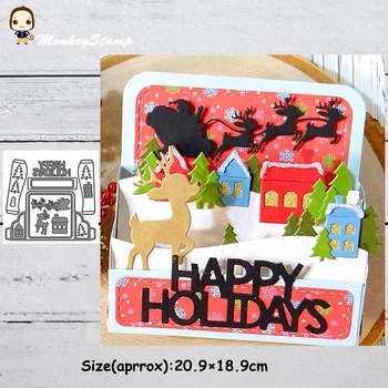 Monkey Happy Holiday Greeting Card Metal Cutting Dies Stencils for DIY Scrapbooking photo album Decorative Embossing Paper Cards
Monkey Happy Holiday Greeting Card Metal Cutting Dies Stencils for DIY Scrapbooking photo album Decorative Embossing Paper Cards