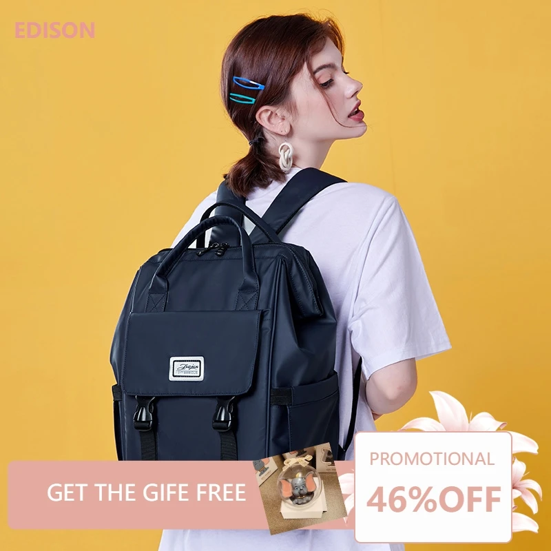 Edison Female Backpack New Portable Korean Version Of The Backpack Simple Fashion Student School Bag Large Capacity Computer Bag
Edison Female Backpack New Portable Korean Version Of The Backpack Simple Fashion Student School Bag Large Capacity Computer Bag