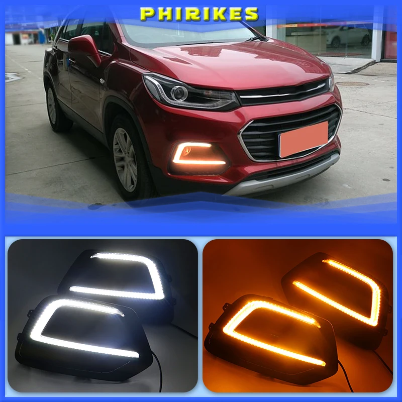 Car 1Pair DRL For Chevrolet Trax 2017 2018 Daytime Running Lights fog lamp cover Daylight with Turn Yellow signal Lamp
Car 1Pair DRL For Chevrolet Trax 2017 2018 Daytime Running Lights fog lamp cover Daylight with Turn Yellow signal Lamp
