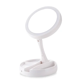 Creative LED makeup mirror desk lamp double sided mirror folding 10Xpius1X mirror multi-functional makeup mirror
Creative LED makeup mirror desk lamp double sided mirror folding 10Xpius1X mirror multi-functional makeup mirror
