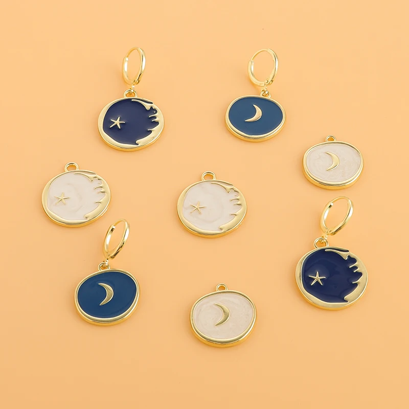 10Pcs Enamel Metal Star Moon Charms sky Universe Pendant For Earring Bracelet DIY Jewelry Making Accessories
10Pcs Enamel Metal Star Moon Charms sky Universe Pendant For Earring Bracelet DIY Jewelry Making Accessories