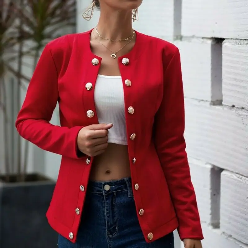 Spring Women Double Breasted Blazer Ladies Solid Slim Work Office Blazer Jacket Female Autumn Long Sleeve Blazer Outwear Casual
Spring Women Double Breasted Blazer Ladies Solid Slim Work Office Blazer Jacket Female Autumn Long Sleeve Blazer Outwear Casual