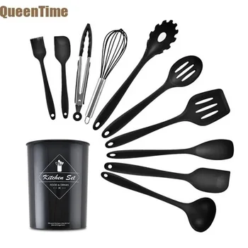 QueenTime 11Pcs Cooking Utensils Set Kitchen Tools Container Turner Spatula Pasta Scoop Ladle Spoon Scraper Whisk Tongs Brush 
QueenTime 11Pcs Cooking Utensils Set Kitchen Tools Container Turner Spatula Pasta Scoop Ladle Spoon Scraper Whisk Tongs Brush