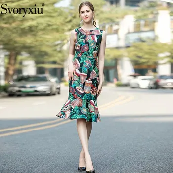 Svoryxiu 2020 Spring Summer Runway Custom Party Mermaid Dress Women's Fashion Sleeveless Green Banana Leaf Print Dresses
Svoryxiu 2020 Spring Summer Runway Custom Party Mermaid Dress Women's Fashion Sleeveless Green Banana Leaf Print Dresses