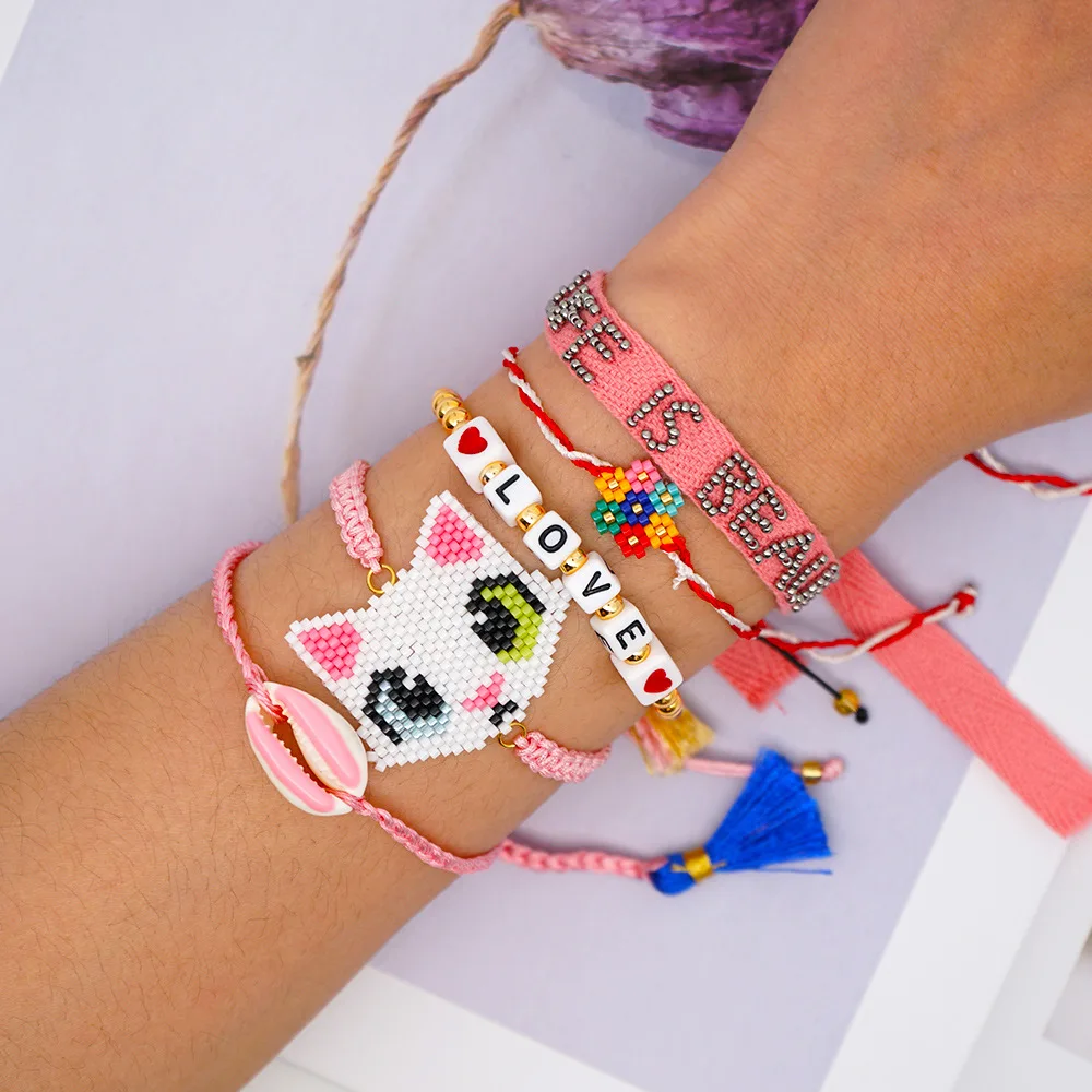 XUXI Simplicity Hand-woven Japan Rice Beads Bracelet 2020 Women LOVE, Love, Shell, Tassel, Ribbon, Kitten SS023
XUXI Simplicity Hand-woven Japan Rice Beads Bracelet 2020 Women LOVE, Love, Shell, Tassel, Ribbon, Kitten SS023