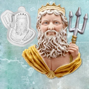 King Neptune Bust Silicone Mold for Fondant Cake Decor, Cupcakes, Sugarcraft, Cookies, Candies, Cards and Clay Bakeware Tools
King Neptune Bust Silicone Mold for Fondant Cake Decor, Cupcakes, Sugarcraft, Cookies, Candies, Cards and Clay Bakeware Tools