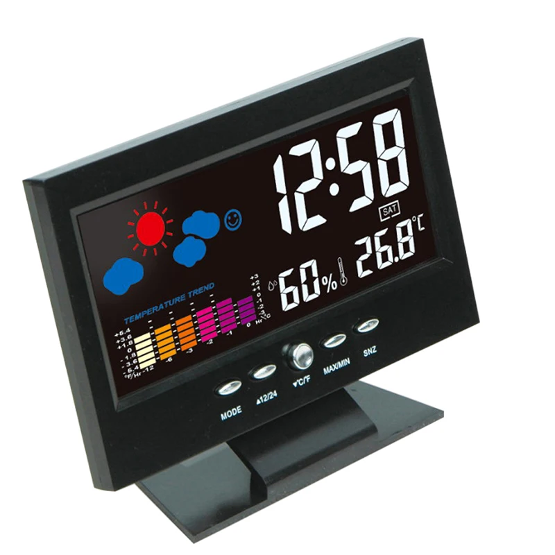 1pc Weather LCD Digital Alarm Clock Projection Digital Alarm Clock Snooze Weather Thermometer LCD Color Display
1pc Weather LCD Digital Alarm Clock Projection Digital Alarm Clock Snooze Weather Thermometer LCD Color Display