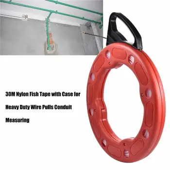 30M Nylon Fish Tape With Case For Heavy Duty Wire Pulls Conduit Measuring Accessories
30M Nylon Fish Tape With Case For Heavy Duty Wire Pulls Conduit Measuring Accessories
