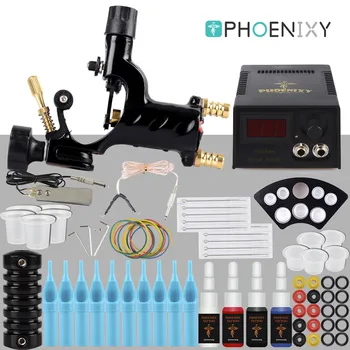 Professional Tattoo Kit One Rotary Machine Gun Set 4 Colors Ink Black Pigment Set LCD Power Supply Body Art Permanent Tattoo Set
Professional Tattoo Kit One Rotary Machine Gun Set 4 Colors Ink Black Pigment Set LCD Power Supply Body Art Permanent Tattoo Set