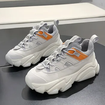 2020 Spring Women Platform Chunky Sneakers Designers Lace Up Woman Casual Old Dad Shoes Tenis Female Sports Vulcanized Shoes
2020 Spring Women Platform Chunky Sneakers Designers Lace Up Woman Casual Old Dad Shoes Tenis Female Sports Vulcanized Shoes