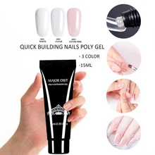 15ML Poly Gel durable doigt ongles cristal gelée UV lampe Extension ongles Art décoration vernis à ongles(China)