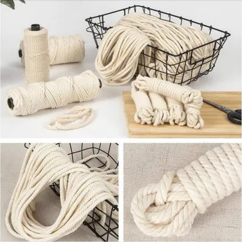 1mm-10mm Natural Cotton Cord braided round Beige Macrame Rope String cotton cord rope for DIY Home Wedding handmade Accessories 
1mm-10mm Natural Cotton Cord braided round Beige Macrame Rope String cotton cord rope for DIY Home Wedding handmade Accessories
