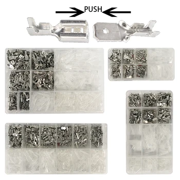 Insulated Male Female Wire Connector 2.8/4.8/6.3mm Electrical Wire Crimp Terminals Spade Connectors Assorted Kit
Insulated Male Female Wire Connector 2.8/4.8/6.3mm Electrical Wire Crimp Terminals Spade Connectors Assorted Kit