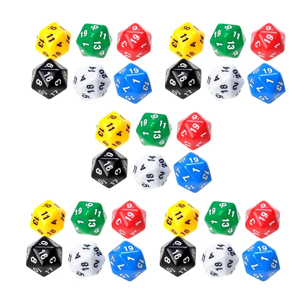 30x Colorful D20 Polyhedral Dices Set for RPG MTG Table Party Card Games 30x Colorful D20 Polyhedral Dices Set for RPG MTG Table Party Card Games