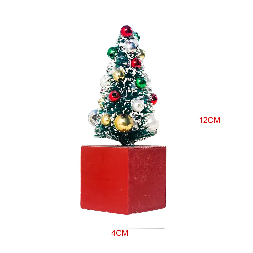 2pcs mini artificial christmas tree table desktop decoration