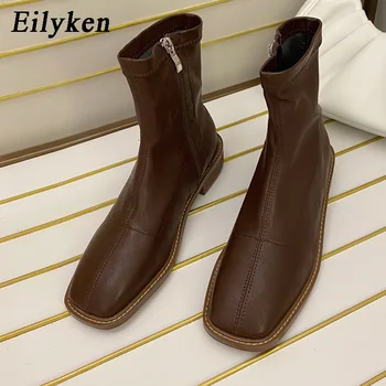 Eilyken Elegant Square Toe Flats Womans Shoes Fashion Solid PU Leather Side Zip Casual Thick bottoms Women Ankle Boots Size 39
Eilyken Elegant Square Toe Flats Womans Shoes Fashion Solid PU Leather Side Zip Casual Thick bottoms Women Ankle Boots Size 39