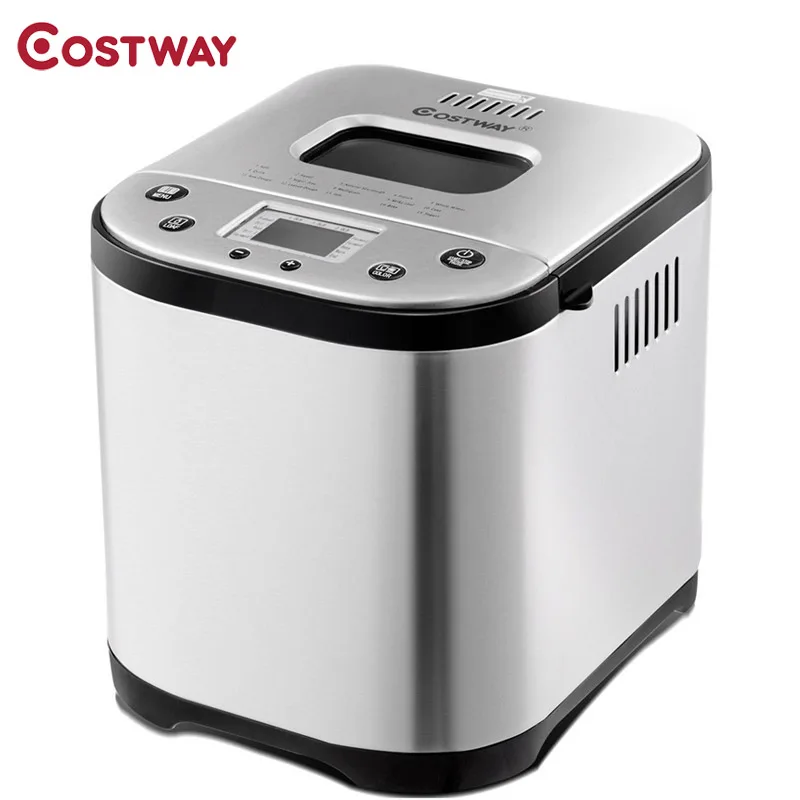 Automatic Bread Maker Multifunctional 15 Automatic Programs 430 Stainless Steel 2LB Bread Machine LCD Display Viewing Window
Automatic Bread Maker Multifunctional 15 Automatic Programs 430 Stainless Steel 2LB Bread Machine LCD Display Viewing Window