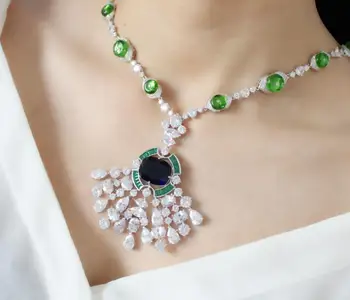 925 Sterling silver Crystal Teardrop Necklace Gorgeous Green Emerald Gem stones pendant Quartz Zircon squares Sapphire Necklace 
925 Sterling silver Crystal Teardrop Necklace Gorgeous Green Emerald Gem stones pendant Quartz Zircon squares Sapphire Necklace