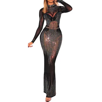 Black Mesh Irregular Rhinestone Prom Party Dress Sexy See Through Long Sleeve Bodycon Long Dresses Night Club Blue Maxi Robe
Black Mesh Irregular Rhinestone Prom Party Dress Sexy See Through Long Sleeve Bodycon Long Dresses Night Club Blue Maxi Robe