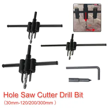 Alloy Adjustable Circle Hole Cutter with Wood Hole Saw Metal Drill Bit Cutter Drill Tools for Woodworking 30mm-120/200/300mm
Alloy Adjustable Circle Hole Cutter with Wood Hole Saw Metal Drill Bit Cutter Drill Tools for Woodworking 30mm-120/200/300mm