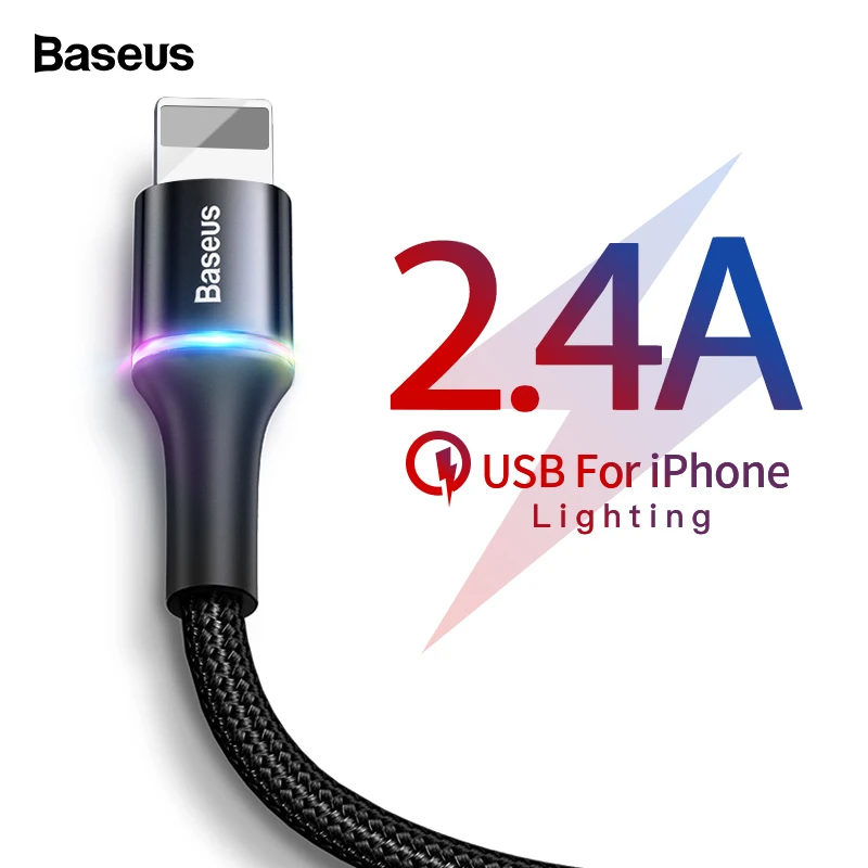 Baseus LED USB Cable For iPhone 11 Xs Max Xr X 8 7 6 6S 5 5S Fast Charging Data Wire Cord Charger Mobile Phone Cables
Baseus LED USB Cable For iPhone 11 Xs Max Xr X 8 7 6 6S 5 5S Fast Charging Data Wire Cord Charger Mobile Phone Cables