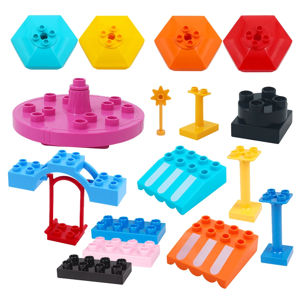 Duplos Blocks Amusement Park Accessory Swing Carousel Scenes Model Household Big Building Bricks DIY Toy For Children Gift
Duplos Blocks Amusement Park Accessory Swing Carousel Scenes Model Household Big Building Bricks DIY Toy For Children Gift