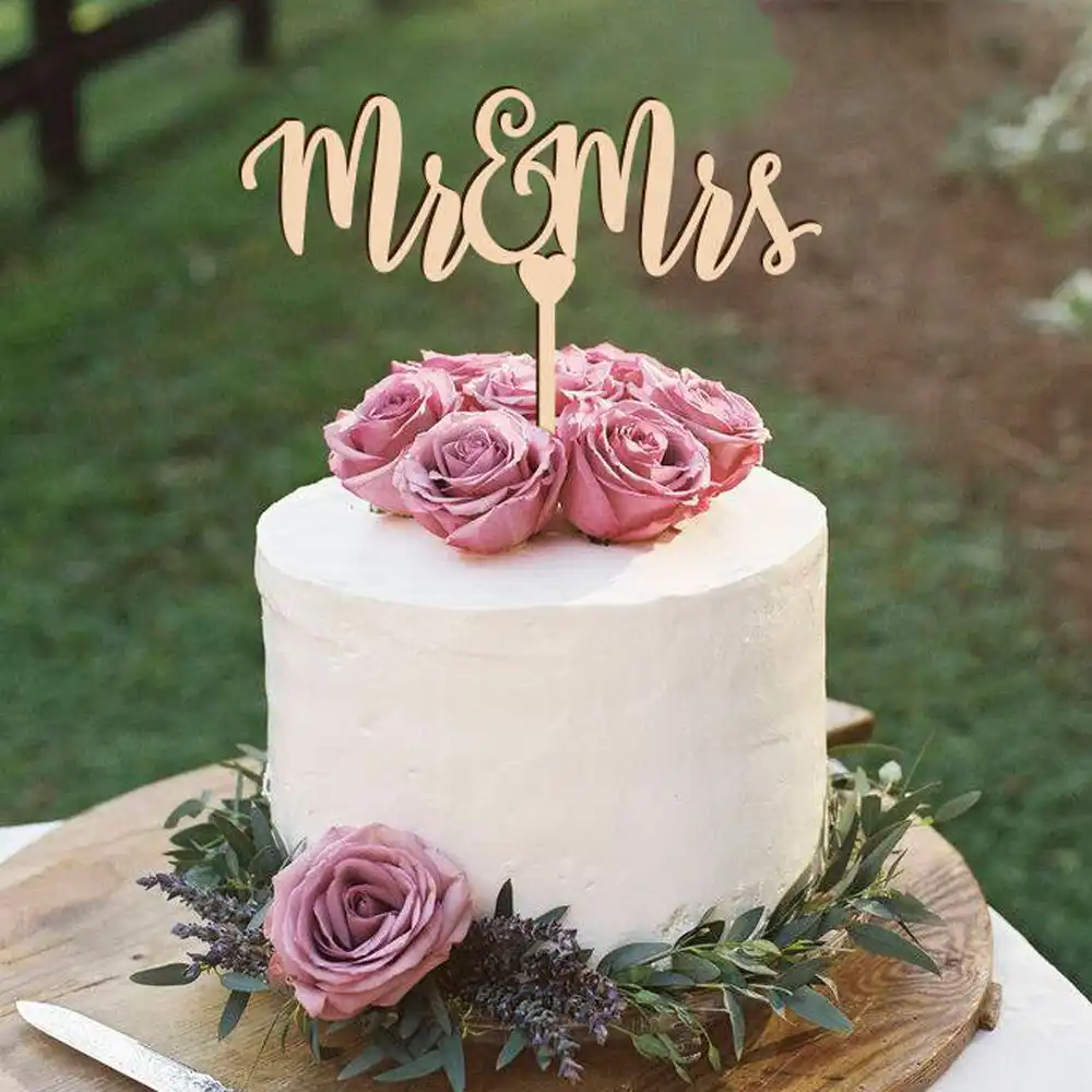 finally mr and mrs wedding cake topper rustic party decor for