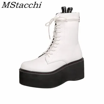 Mstacchi Cross-tied Genuine Leather Concise Women High Heel Boots Flat Platform Round Toe Comfortable Female Shoes Botas Mujer
Mstacchi Cross-tied Genuine Leather Concise Women High Heel Boots Flat Platform Round Toe Comfortable Female Shoes Botas Mujer