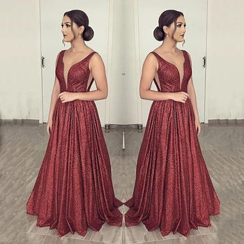 Sexy Burgundy A Line Sequined Prom Dresses Scoop Neck Sleeveless Backless Floor Length Long Evening Dress Vestidos De Festa
Sexy Burgundy A Line Sequined Prom Dresses Scoop Neck Sleeveless Backless Floor Length Long Evening Dress Vestidos De Festa