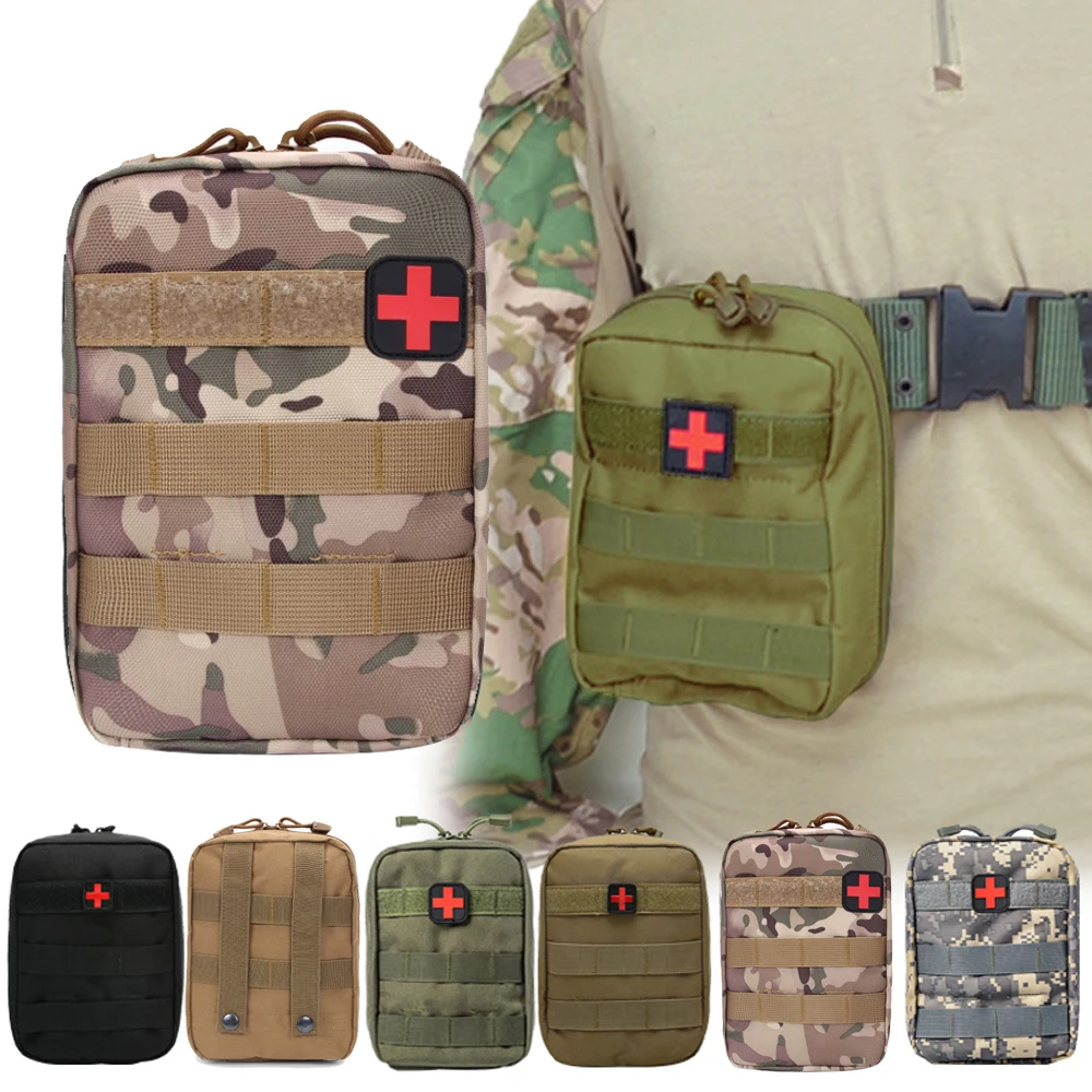 

Camping Tactical Survival First Aid Kit Bag Military Medical Waist Pack Emergency Outdoor EDC Molle Pouch Hunting Multicam Bags