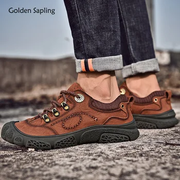 Golden Sapling Outdoor Shoes Men Retro Tactical Boots Genuine Leather Men's Sneakers Soft Rubber Mountain Hiking Trekking Shoe
Golden Sapling Outdoor Shoes Men Retro Tactical Boots Genuine Leather Men's Sneakers Soft Rubber Mountain Hiking Trekking Shoe