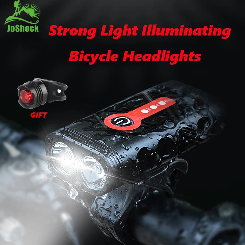 Joshock Bicycle Light L2/T6 USB Rechargeable 4400mAh Light IPX6 Waterproof 5Modes Headlight Bike Accessories With Taillight 
Joshock Bicycle Light L2/T6 USB Rechargeable 4400mAh Light IPX6 Waterproof 5Modes Headlight Bike Accessories With Taillight