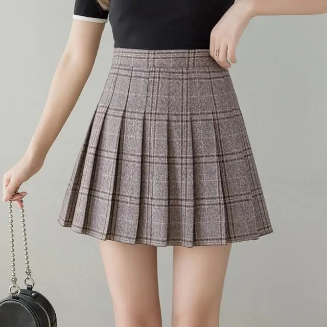 Фото Plaid skirt please spring and summer high waist 2021 new A-shaped short children Sexy miniskirt | Женская одежда