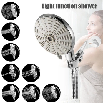 High Pressure Handheld Shower Head Set 6 Inch Powerful 8 Function Shower Spray with Hose Kit for Home FAS6
High Pressure Handheld Shower Head Set 6 Inch Powerful 8 Function Shower Spray with Hose Kit for Home FAS6