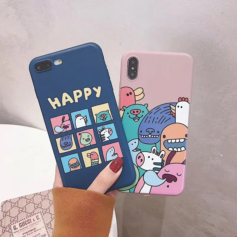 Fashion Soft Silicone Cute Cartoon Happy Cover Case for IPhone XS Max XR X 6 6S 7 8 Plus 8 11 Pro TPU Phone Cases & Cover
Fashion Soft Silicone Cute Cartoon Happy Cover Case for IPhone XS Max XR X 6 6S 7 8 Plus 8 11 Pro TPU Phone Cases & Cover