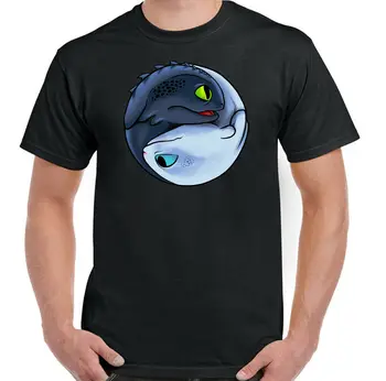 Toothless Yin and Yang Mens Funny How to Train Your Dragon Inspired T-Shirt Top 
Toothless Yin and Yang Mens Funny How to Train Your Dragon Inspired T-Shirt Top