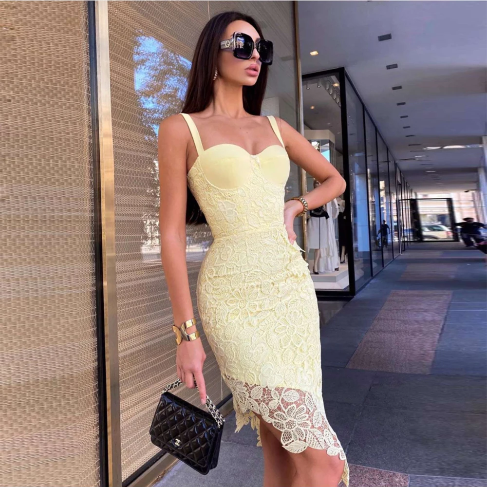 Ocstrade 2020 New Fashion Sexy lace Bandage Dress Women Summer Yellow Bandage Dresses Bodycon Evening Club Party Dresses
Ocstrade 2020 New Fashion Sexy lace Bandage Dress Women Summer Yellow Bandage Dresses Bodycon Evening Club Party Dresses