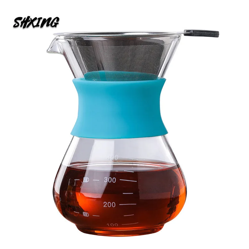 Coffee Percolators Set Colorful Color 400ml with Stainless Steel Filter Mesh Glass Sharing Pot Household Portable Drip Filter
Coffee Percolators Set Colorful Color 400ml with Stainless Steel Filter Mesh Glass Sharing Pot Household Portable Drip Filter