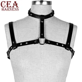CEA.HARNESS Women Belts Punk Rock Halterneck Choker Gothic Leather Harness Body Sexy Bondage Cage Bust Corset Sculpting Chest 
CEA.HARNESS Women Belts Punk Rock Halterneck Choker Gothic Leather Harness Body Sexy Bondage Cage Bust Corset Sculpting Chest
