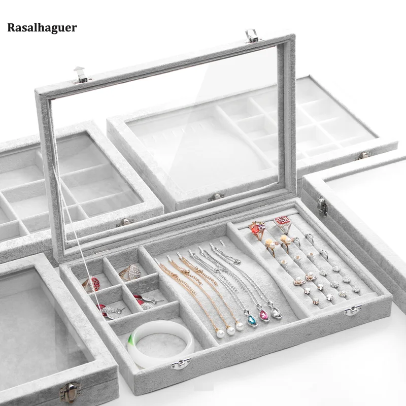 Top Ice Gray Velvet Jewelry Box Ring Pendant Necklace Earrings Box Display Storage Container Case Casket Jewelry Organizer Box
Top Ice Gray Velvet Jewelry Box Ring Pendant Necklace Earrings Box Display Storage Container Case Casket Jewelry Organizer Box