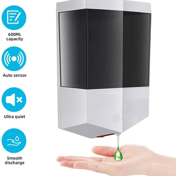 600ml Automatic Soap Dispenser Wall-Mounted Sensor Soap Dispenser Hand Sanitizer Shampoo Container For Kitchen Bathroom 1PC
600ml Automatic Soap Dispenser Wall-Mounted Sensor Soap Dispenser Hand Sanitizer Shampoo Container For Kitchen Bathroom 1PC