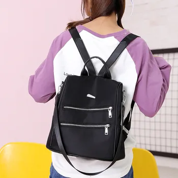 Anti-theft Travel Backpack Women Korean Fashion Waterproof Nylon Backpack Zipper Design Black Pink School Shoulder Bag
Anti-theft Travel Backpack Women Korean Fashion Waterproof Nylon Backpack Zipper Design Black Pink School Shoulder Bag