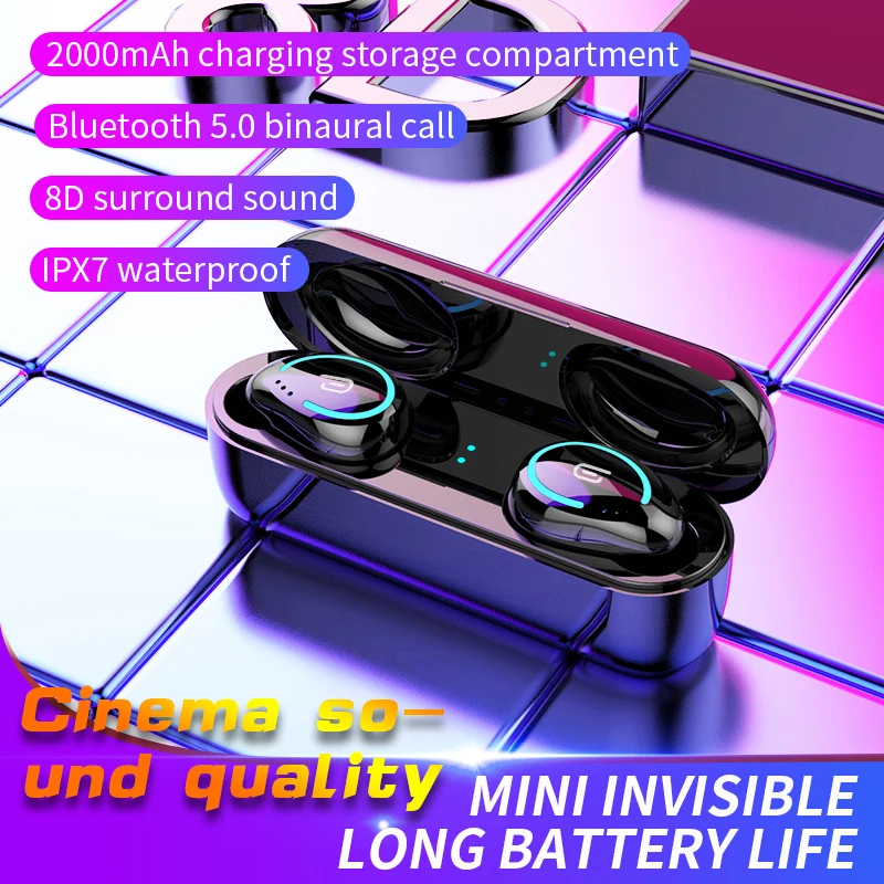 TWS Bluetooth 5.0 Earphones 2000mAh Charging Box Wireless Headphone 8D Stereo Sports Waterproof Earbuds Headsets For Huawei Mi
TWS Bluetooth 5.0 Earphones 2000mAh Charging Box Wireless Headphone 8D Stereo Sports Waterproof Earbuds Headsets For Huawei Mi