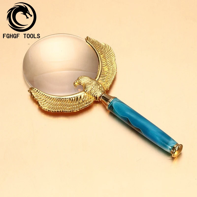 60mm Imitation Jade Handle Old Man Reading Magnifying Glass Handheld Eagle Frame Loupe
60mm Imitation Jade Handle Old Man Reading Magnifying Glass Handheld Eagle Frame Loupe