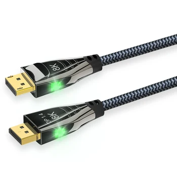 DisplayPort 1.4 Cable Nylon Braided 8K DP to DP Cable 8K@60Hz 4K@144Hz 1080P@240Hz HBR3 32.4Gbps HDCP 2.2 HDR for Lenovo Dell HP
DisplayPort 1.4 Cable Nylon Braided 8K DP to DP Cable 8K@60Hz 4K@144Hz 1080P@240Hz HBR3 32.4Gbps HDCP 2.2 HDR for Lenovo Dell HP