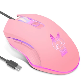 Pink Rabbit USB C LED Mouse 2400DPI Type C Wired Mouse for macBook Laptop Tablet X6HA
Pink Rabbit USB C LED Mouse 2400DPI Type C Wired Mouse for macBook Laptop Tablet X6HA