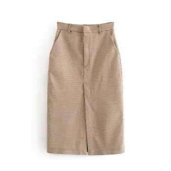 Vintage High Waist Women Plaid Pencil Skirt 2020 new Pockets Zipper Skirts For Women Spring Split Midi-long Female Office Skirt
Vintage High Waist Women Plaid Pencil Skirt 2020 new Pockets Zipper Skirts For Women Spring Split Midi-long Female Office Skirt