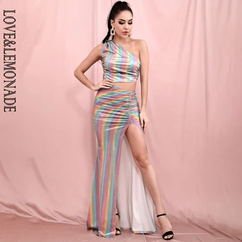 LOVE&LEMONADE Sexy Strapless Cut Out Whit Split Colorful Print Elastic Bodycon Party Maxi Dress LM82557 
LOVE&LEMONADE Sexy Strapless Cut Out Whit Split Colorful Print Elastic Bodycon Party Maxi Dress LM82557