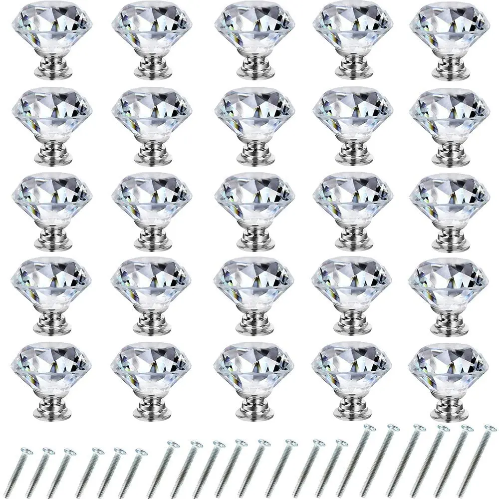 Drawer Cabinet Knobs Diamond Shaped Crystal Glass Knobs Pulls 30mm for Dresser Kitchen Wardrobe Cupboard,Cabinet Hardware
Drawer Cabinet Knobs Diamond Shaped Crystal Glass Knobs Pulls 30mm for Dresser Kitchen Wardrobe Cupboard,Cabinet Hardware