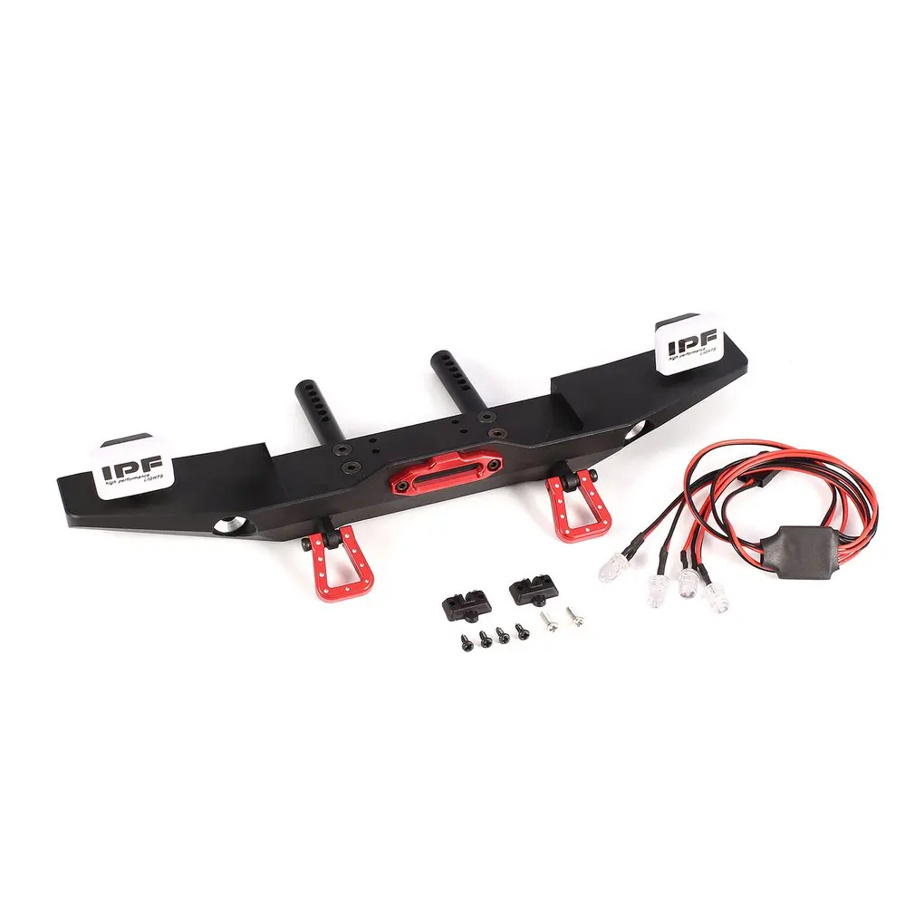Metal Front Bumper + LED Light RC Car Parts Accessories for 1/10 Scale Axial 4WD SCX10 Traxxas TRX-4 D90 RC Rock Crawler
Metal Front Bumper + LED Light RC Car Parts Accessories for 1/10 Scale Axial 4WD SCX10 Traxxas TRX-4 D90 RC Rock Crawler